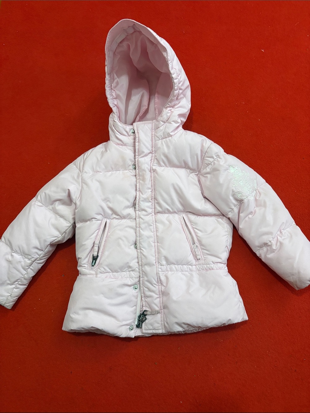 Kids Pink Hooded Puffer Jacket - Lightweight Winter Coat